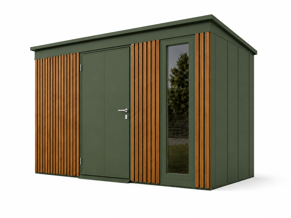 Tool Shed with slats 3,36x1,86 (m)