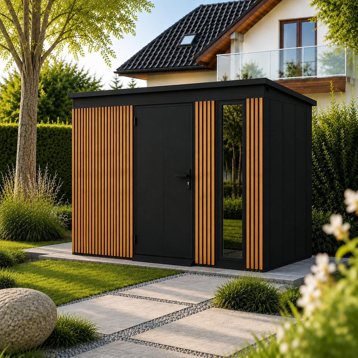 Tool Shed with slats 2,86x1,86 (m)