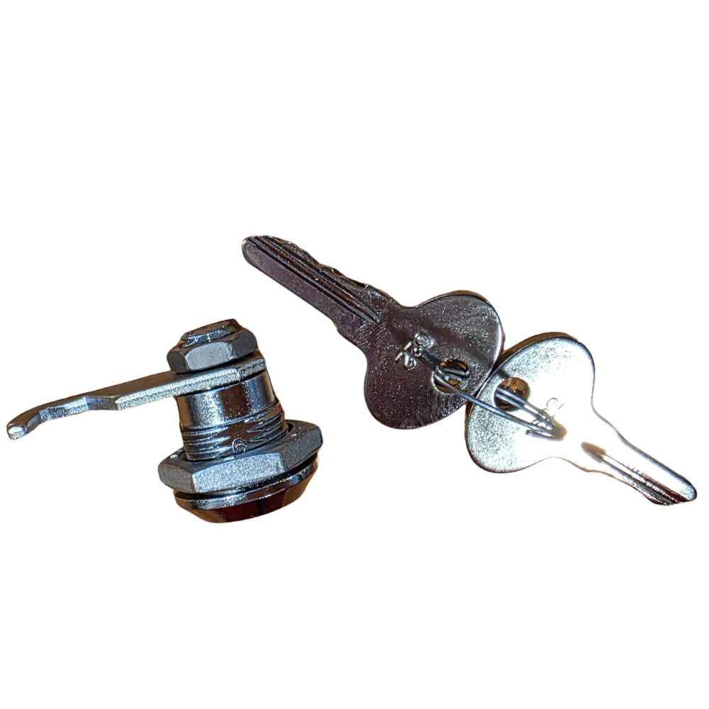 Lock with a key for basket enclosures