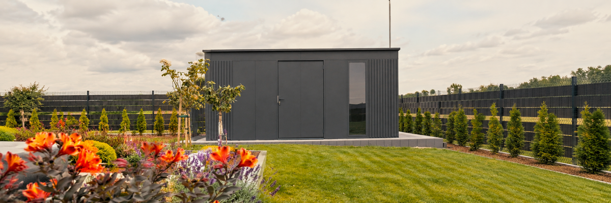 Tool shed with slats PREMIUM