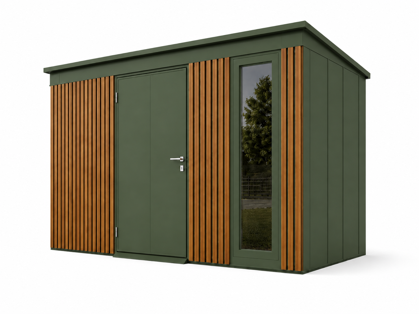 Tool Shed with slats 3,36x1,86 (m)