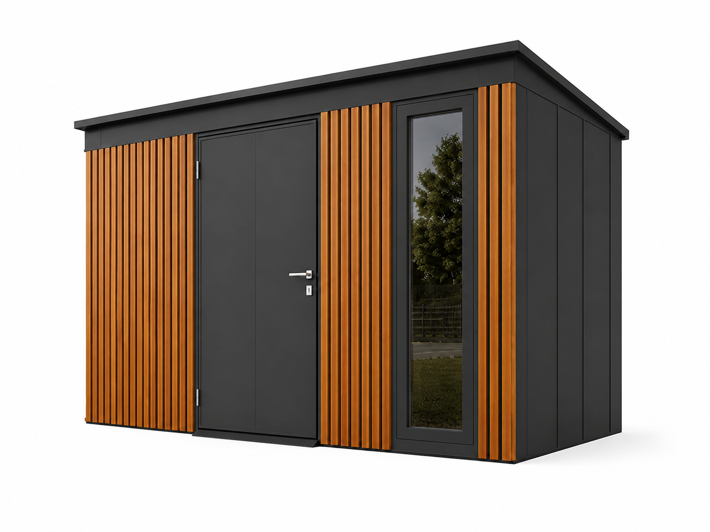 Tool Shed with slats 3,36x1,86 (m)