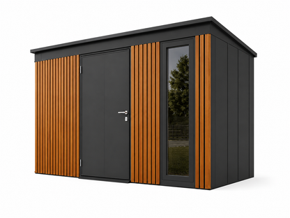 Tool Shed with slats 3,36x1,86 (m)