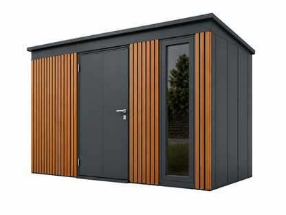 Tool Shed with slats 3,36x1,86 (m)