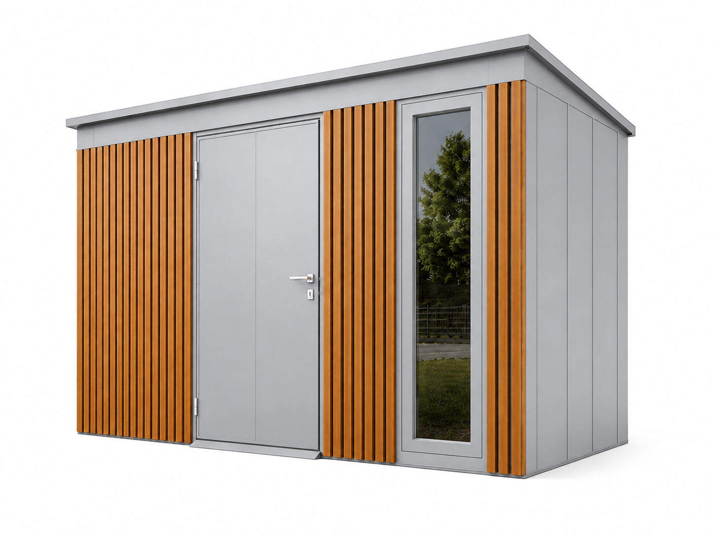 Tool Shed with slats 3,36x1,86 (m)