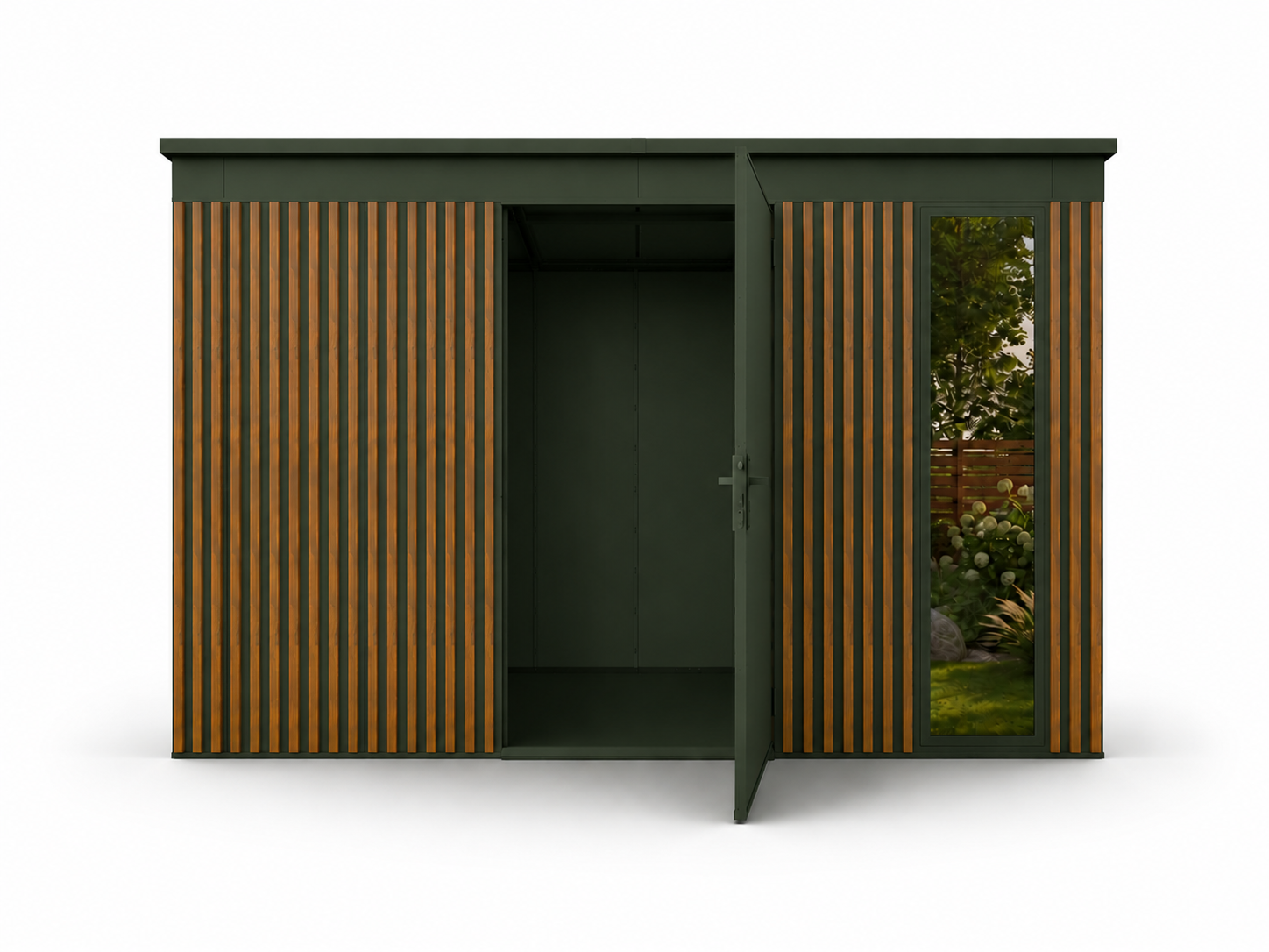 Tool Shed with slats 3,36x3,36 (m)