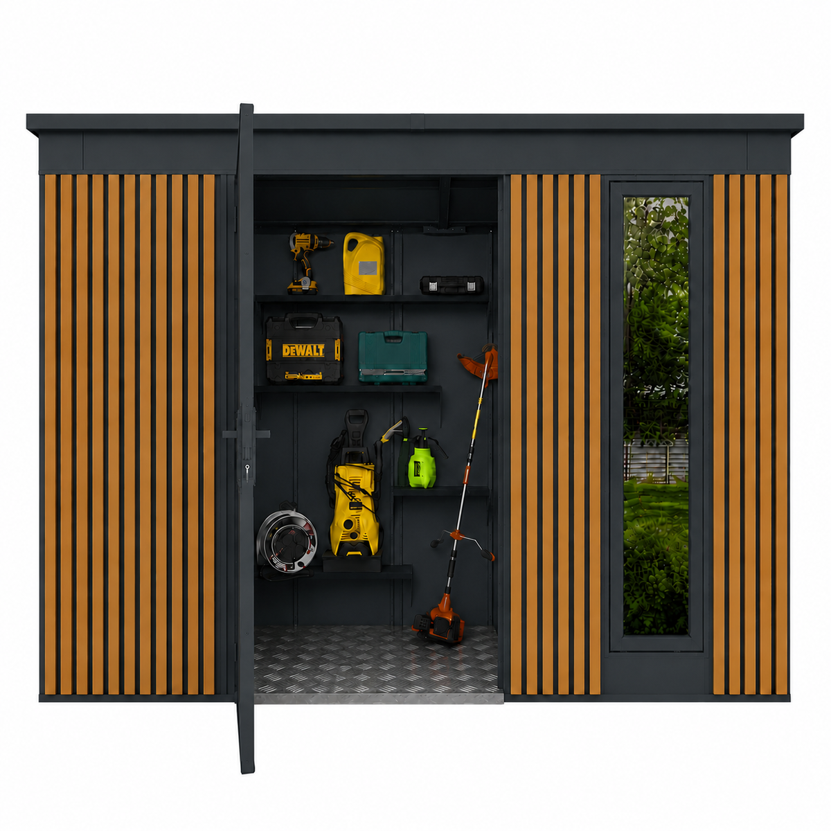 Tool Shed with slats 2,86x1,86 (m)