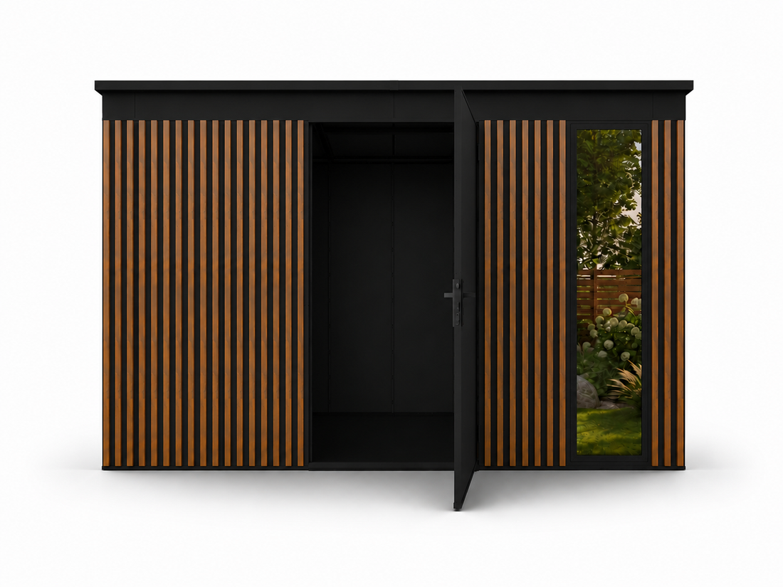 Tool Shed with slats 3,36x3,36 (m)