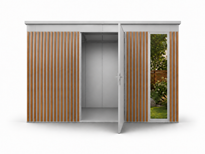 Tool Shed with slats 3,36x3,36 (m)