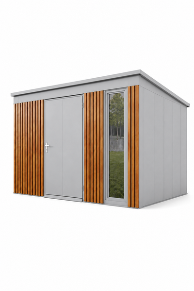 Tool Shed with slats 3,36x3,36 (m)