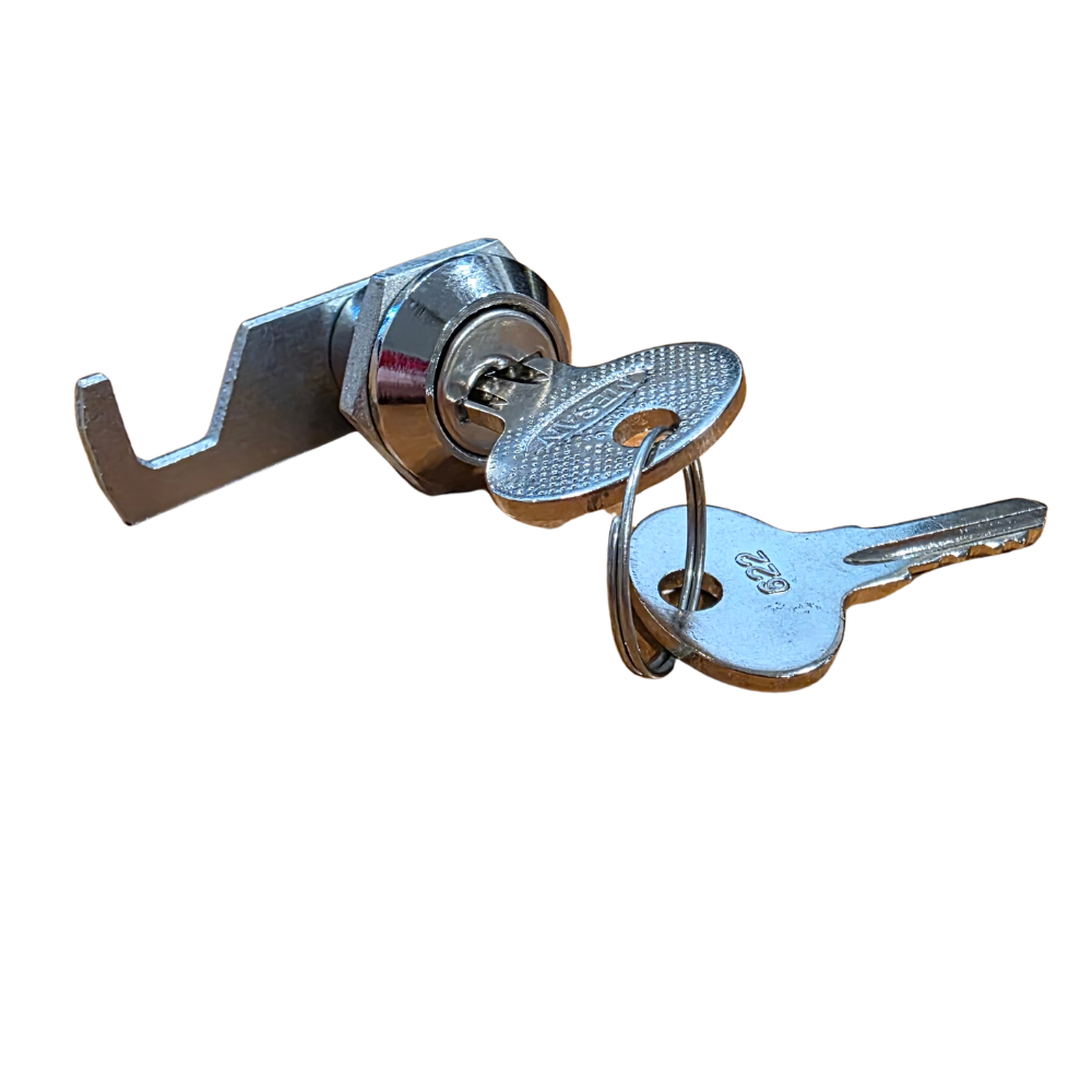 Lock with a key for basket enclosures