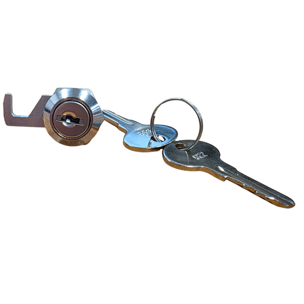 Lock with a key for basket enclosures