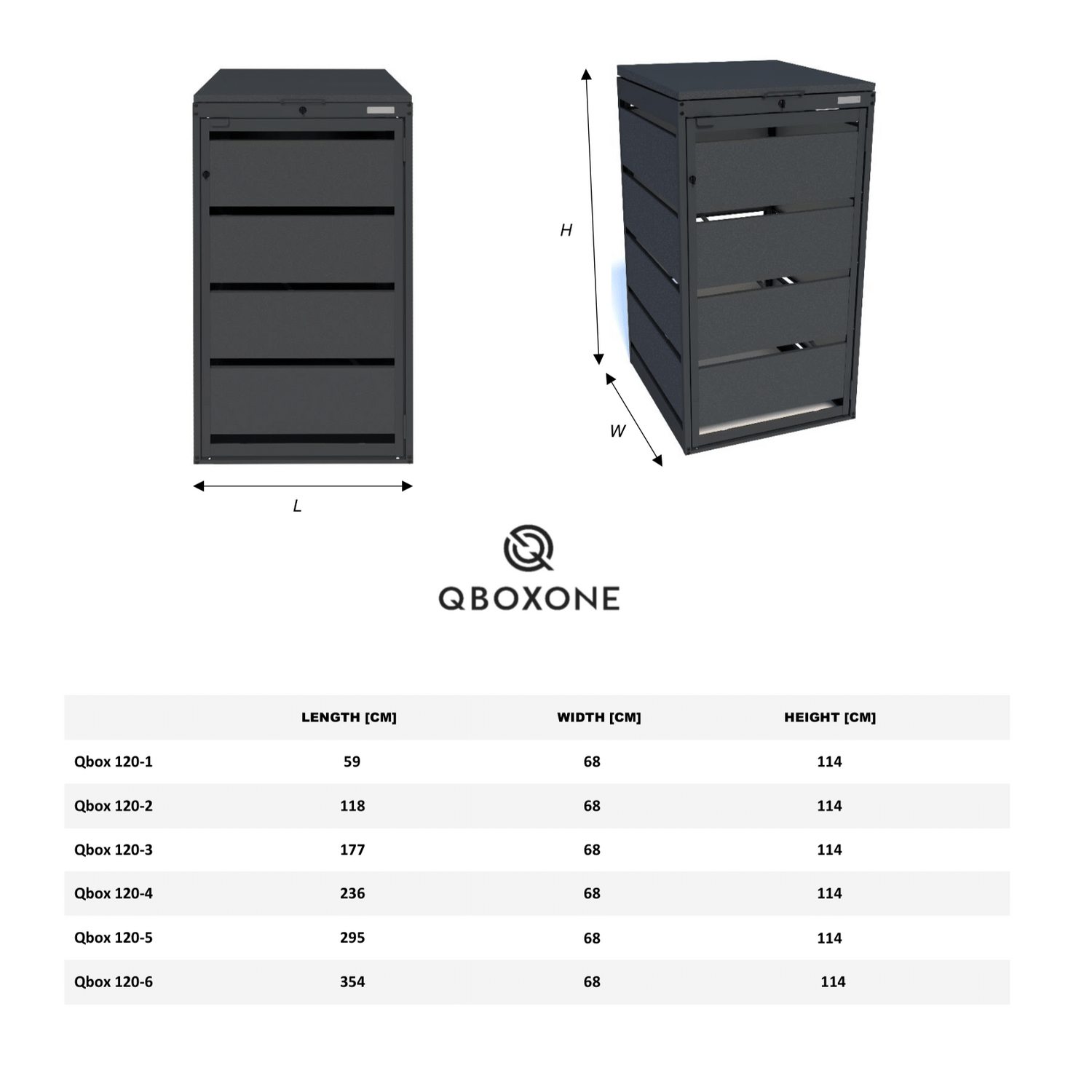 Mülltonnenboxen Qbox120- 3